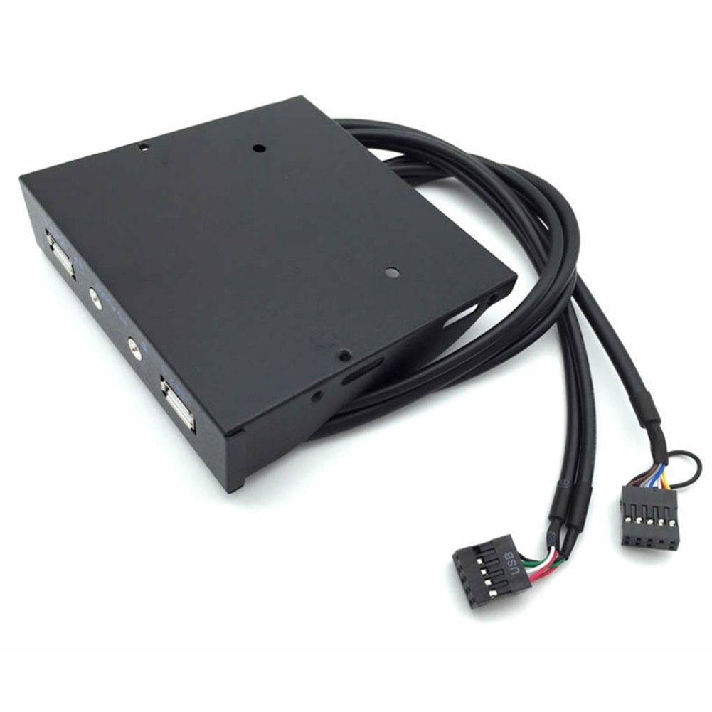 3.5inch USB2.0 9PIN HUB HD Audio Output Floppy Drive Expansion Front Panel