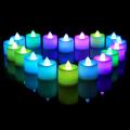 10Pcs Creative Flameless LED Candle Multicolor Lamp Simulation Color Flame Tea Light Home Wedding Birthday Party Decoration
