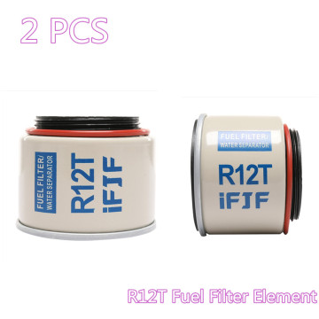 2 Pcs R12T Fuel Filter/Water Separator Replace Element for Racor 120AT 120AS NPT ZG1/4-19 Diesel Engine Man Truck Sedan Marine