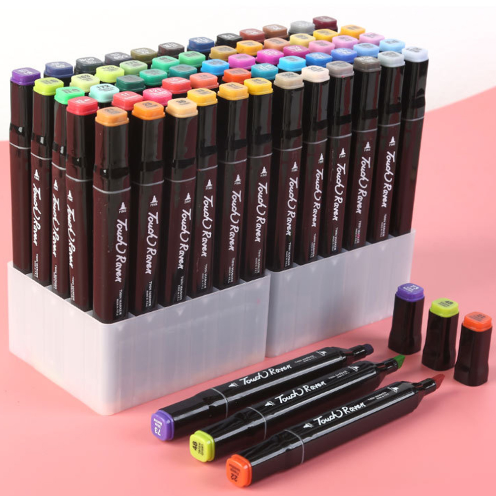24/60/80 Colors Markers Sets for Drawing Painting Set Sketch Marker Pen Set for School Art Supplies