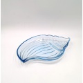Blue color Glass Conch Shell Shaped Plate