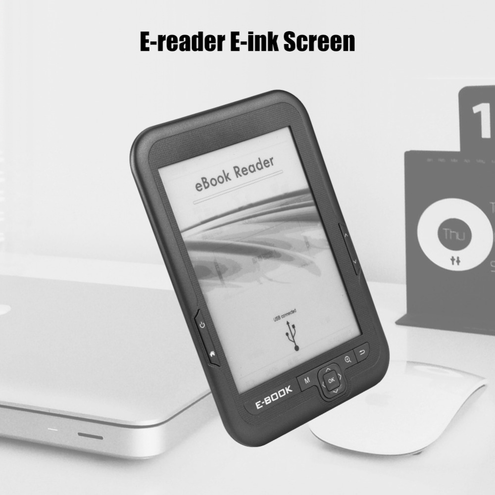 6 inch 8GB e INK electronic ink screen digital ebook reader Built-in 8GB Memory support SD card e books e-ink mp3 palyer