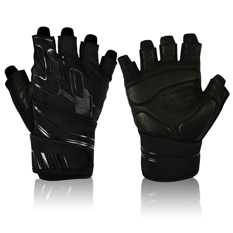 Leather Weight lifting Fitness Gloves Anti-slip Wrist Support Training Gym Gloves for Men Women