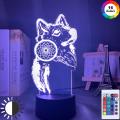 3D Lamp Dreamcatcher Wolf Nightlight for Home Room Decoration Lighting Led Color Changing Touch Sensor Night Light Birthday Gift