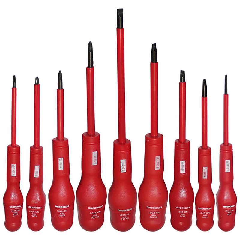 KALAIDUN Screwdriver Set 9 Pcs/set Magnetic Insulated Handle Tools High Voltage 1000V Slotted Phillips Screw Driver Electrician