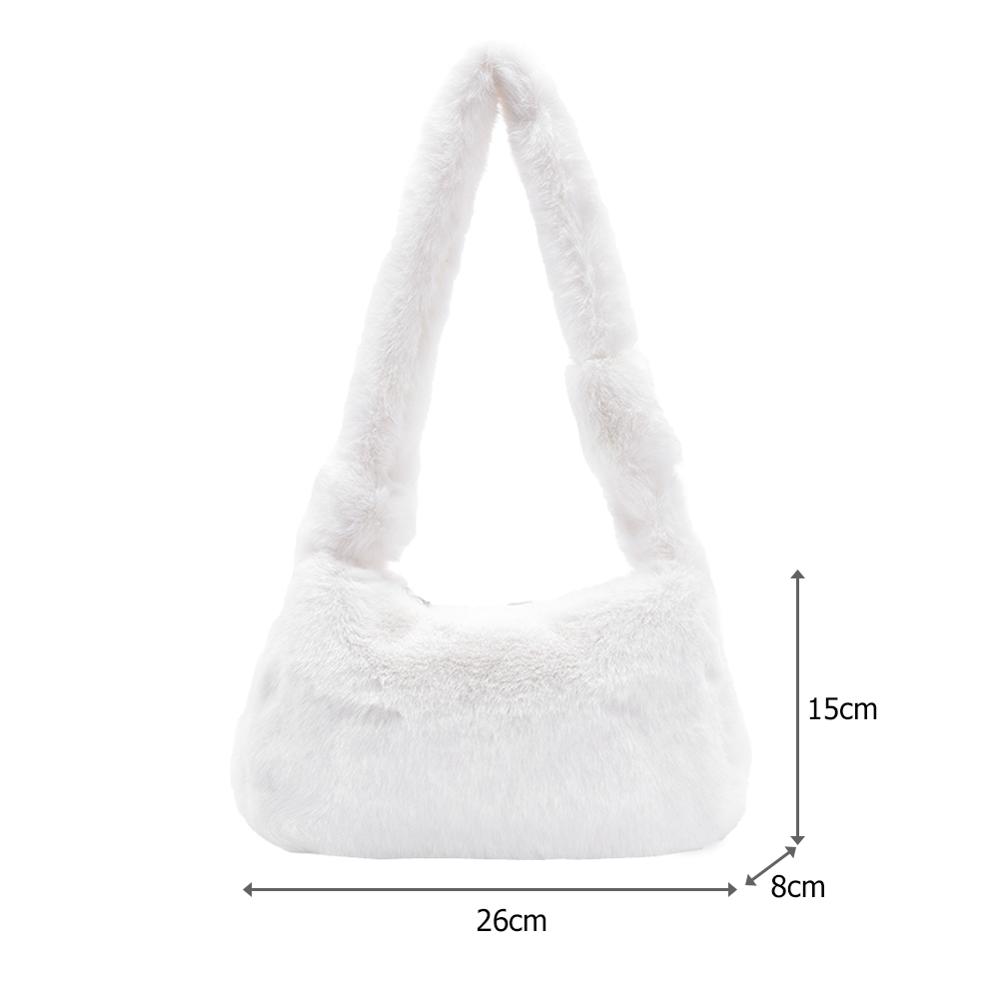 Crossbody Bags Small Plush Soft Underarm Shoulder Fluffy Lady Shoulder Handbags Female Simple Totes for Women 2020 Trend