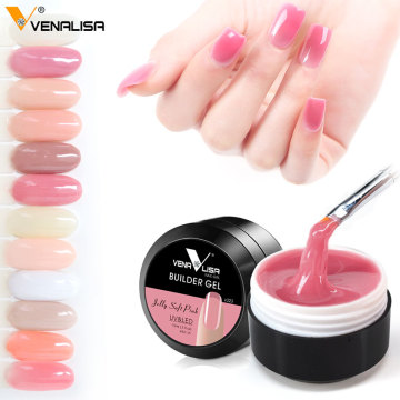 hot sale newest 12 colors camouflage color uv nail polish builder construction extend nail hard jelly Venalisa poly nail gel