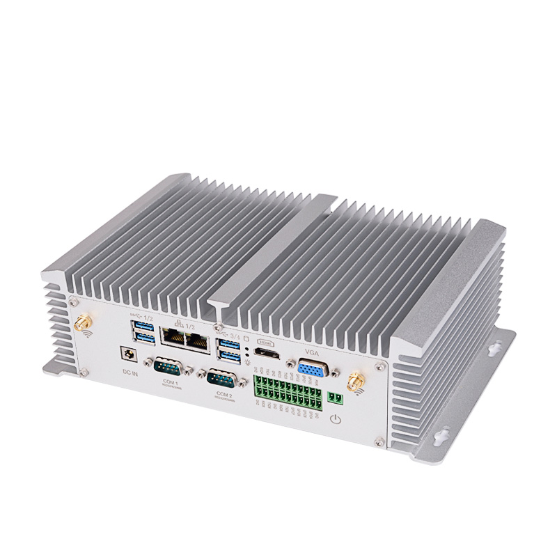 Expert Industrial Fanless Mini PC i5 8250U i7 7500U 2*DDR4 2*Lans Desktop Computer Win10 Linux 6*COM GPIO 4G SIM VGA HDMI WiFi