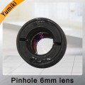 Yumiki infrared night vision camera 1.3MP pinhole lens 6mm F2.0 M12 thread CCTV lens for surveillance camera