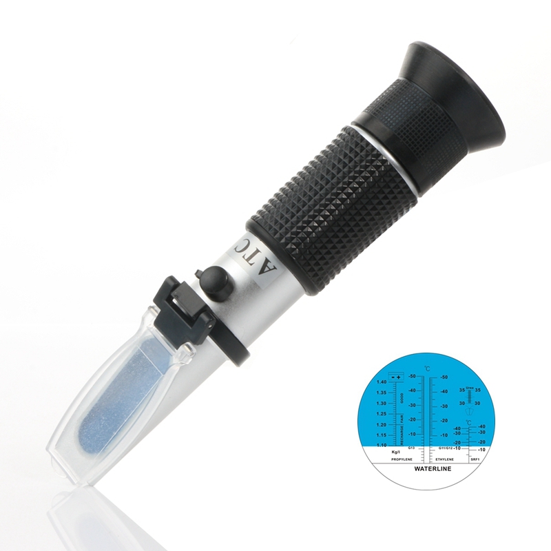 Portable Refractometer 4In1 Engine Fluid Glycol Antifreeze Freezing Point Car Battery Refractometer Apparatus ATC Refractometers