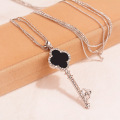 Brand Jewelry White Sapphire Crystal Key Pendant Necklace