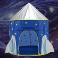 Rocket Ship Up Play Tent for Boys and Girls, Foldable Indoor and Outdoor Castle Playhouse, Easy Set Up