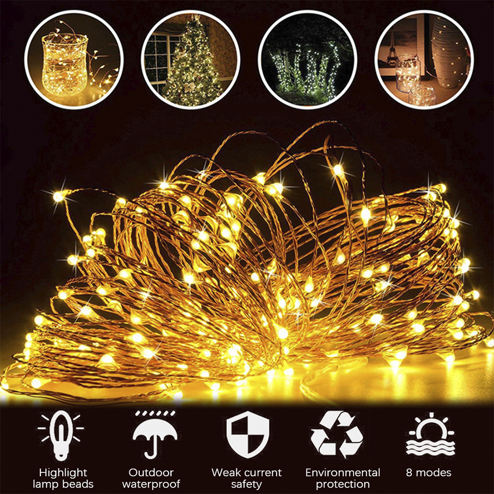 20/30M Solar Lights Outdoor LED Solar Street Garland Fairy String Lights Remote Control Garden Party Christmas Decoration Lamps