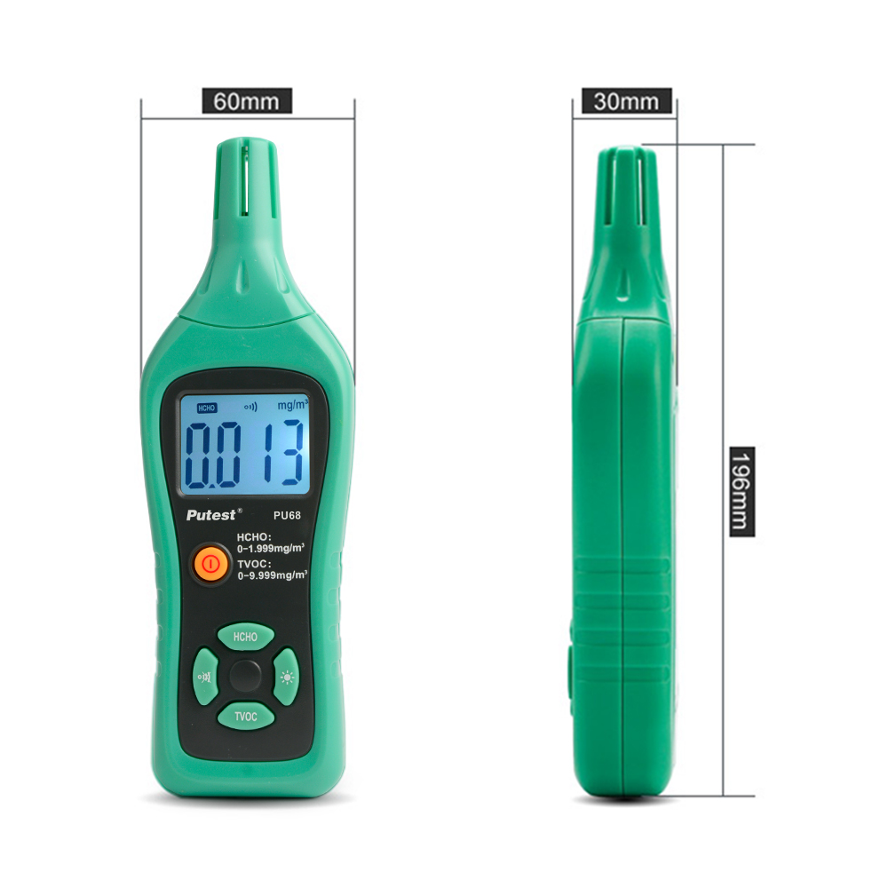 Air quality monitor Formaldehyde Detector LCD Digital Gas Analyzer TVOC Monitor Air Quality Tester Temperature Humidity Meter