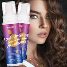 200ml Natural Curly Hair Gel Moisturizing Hair Foam Mousse Hair Finishing Frizz-Free Curl Hairstyle Enhancing Mousse For Women