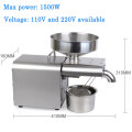 Automatic intelligent Stainless steel oil press machine Cold press oil machine Home oil presser Sunflower olive oil extractor