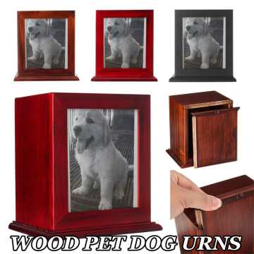 Wood Pet Funeral Memorial Urn Caskets Ashes Container Holder Pet Cat Dog Keepsake Funeral Cremation Urn Pendant 3 Colors