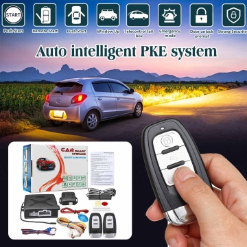 Universal Car PKE Induction Burglar Alarm System Protection Auto Remote Central Car Security System Kit With 2 Remote Control