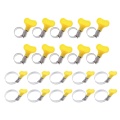 10pcs/lot 10-16mm/18-32mm Type Hose Clamps with handle,304 Stainless steel hose Clamp Hoop Pipe Clips