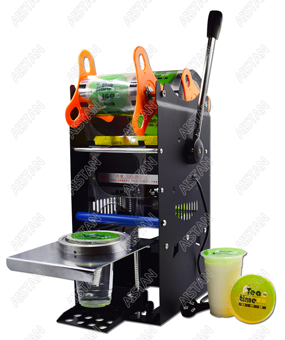 WY802F Manual Cup Sealing Machine Plastic or Paper Bubble Tea Cup Sealer 220V 110V