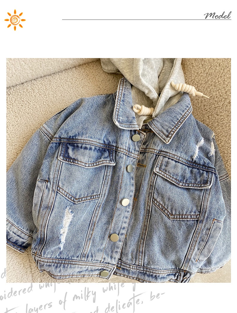 Boy Denim Jacket With Hood