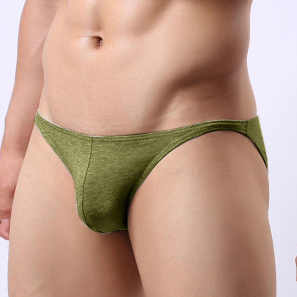 100% Cotton Men's Sexy Cotton Underwear Briefs Breathable Thong Lingerie Stretch Underpants Sexy Men's Briefs