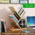 Creative Desktop Tree Shape Bookshelf Wood Multilayer Books Organizer Desktop Bookends Studyroom Desk Accessories Office Suplies