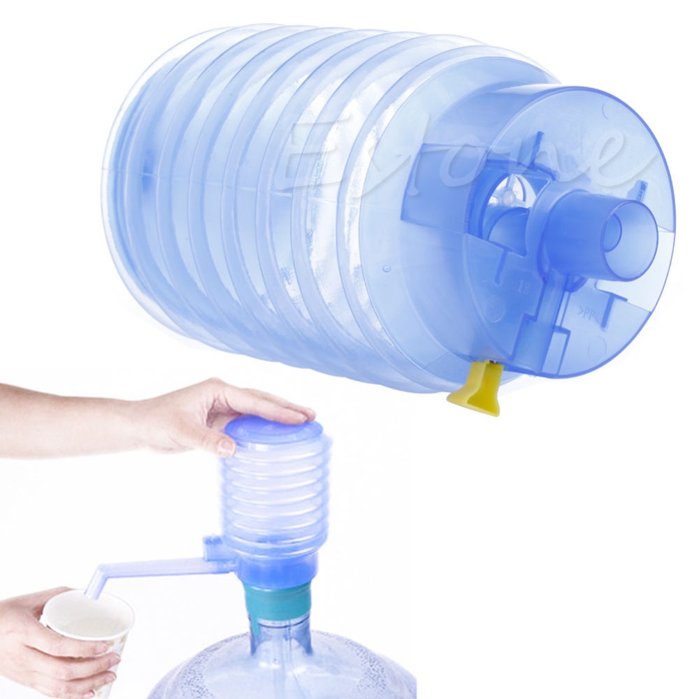 1pc Hand Plastic Press Pump Dispenser Bottled Drinking Water Home Factory Office APR14