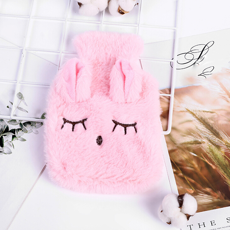 PVC Stress Pain Relief Therapy Hot Water Bottle Bag With Knitted Soft Cozy Cover Winter Warm Heat Reusable Hand Warmer