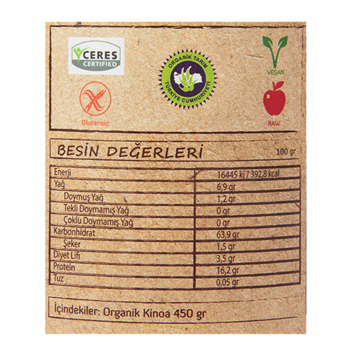 450 Gr Organic Quinoa Güzel Ada Gıda