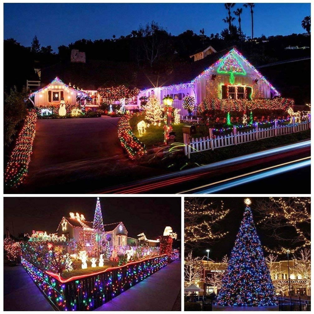 200 led solar Lights Waterproof String with RF 17Key Controller Holiday Outdoor led strip Christmas Party Wedding Decoration