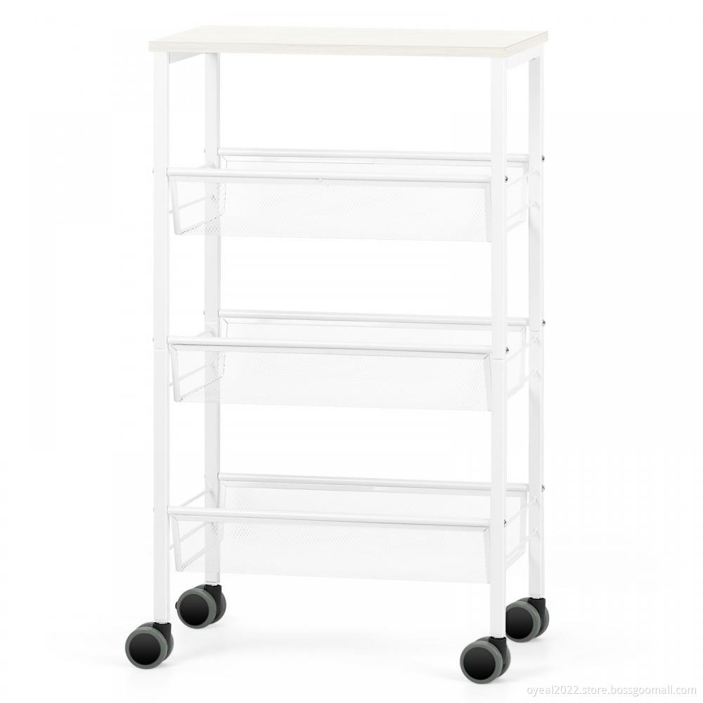 Three-Tier Basket Removable Multifunctional Cart