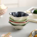 4 pcs/set Ceramic Sauce Dish Colored Glazed Japanese Sushi Cold Dishes Cold Noodles Soy Sauce Seas CZY1037