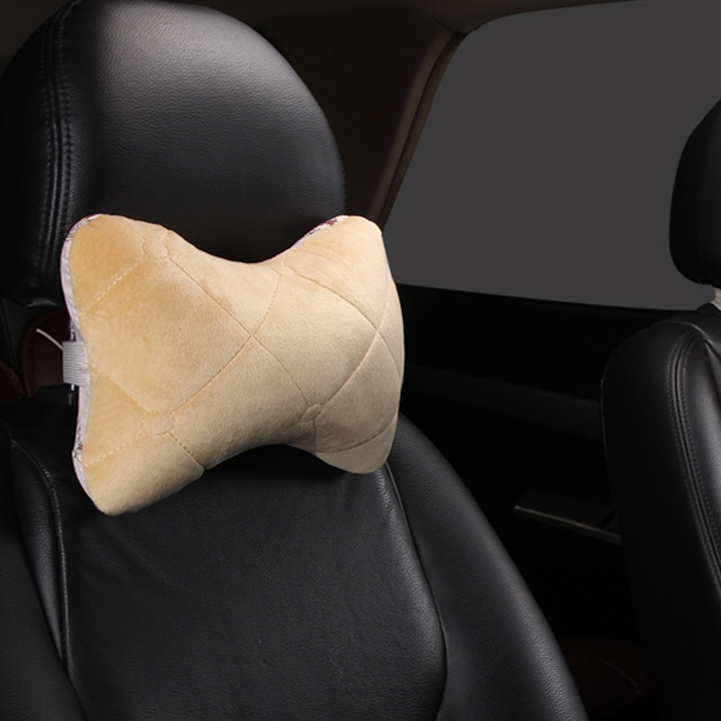 Vehicle Headrest Neck Pillow Automotive Soft Warm Car Seat Head Rest Plush Cushion Car Interior Accessories Winter