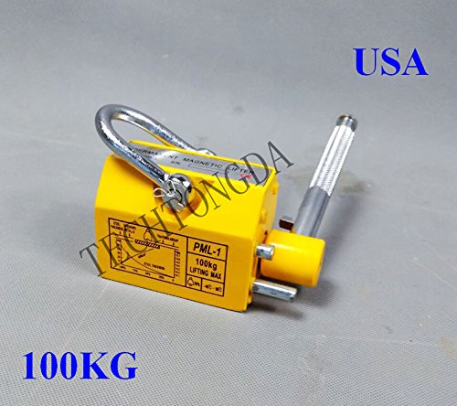 100 KG Steel Magnetic Lifter Heavy Duty Crane Hoist Lifting Magnet 220lb