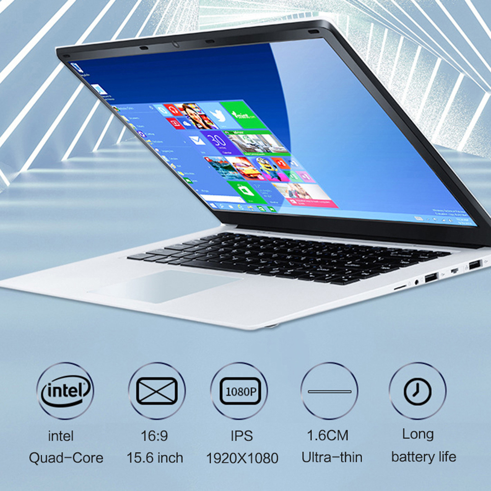 NEW 15.6 inch IPS intel J4115 Quad Core Notebook Computer 8GB DDR4 RAM 128GB 256GB 512GB SSD ROM Windows 10 Laptop Ultrabook