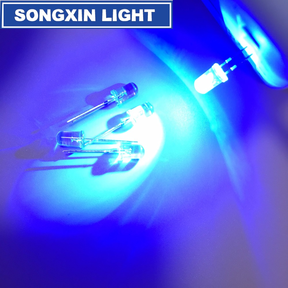 1000PCS 5mm LED Diodes Flashing Blue Clear Blinking Light Emitting Diodes Flash Blink 5mm Blinking LED Diodo 5 mm danshan B