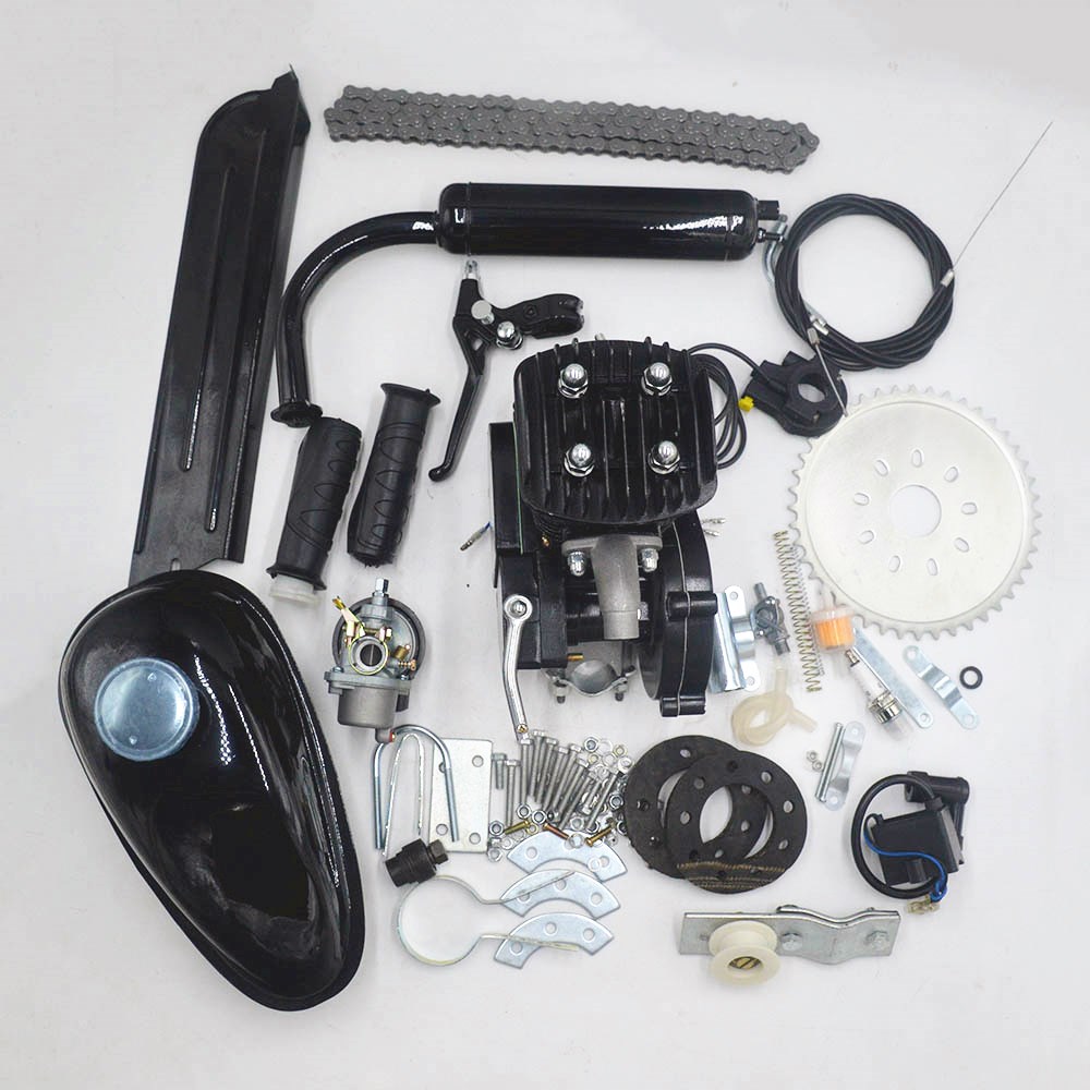 80cc 2 Stroke Motorized Bicycle Gas Engine Motor Kit Low Noise Low Vibration Use for DIY mtb mountian bike road bicycle