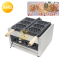 Commercial Use Honeycomb Shaped Flip Waffle Maker Electric Waffle Pop On A Stick Making Machine Pan Iron Baker Mould 110V 220V