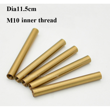 4Pcs/lot, Bronze Color M10 Female Thread Inner Tooths on Both Ends Metal Hollow Tube For Lighting Accessories