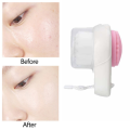 Manual facial cleansing brush with soft hair Convenient facial cleansing brush Double-sided silicone brush Silicone facial
