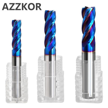 Milling Cutter Alloy Coating Tungsten Steel Tool Cnc Maching Hrc70 Endmill Azzkor Top Milling Cutter Kit Milling Machine Tools