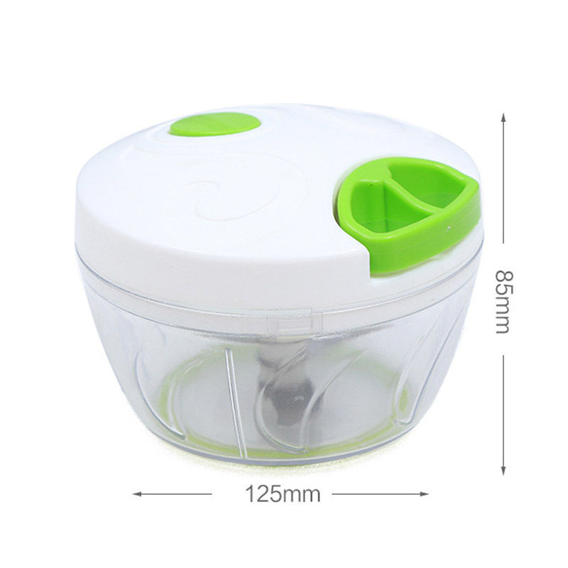 Food Chopper Manual Vegetable Cutter,Mini chopper and manual mixer with double blade