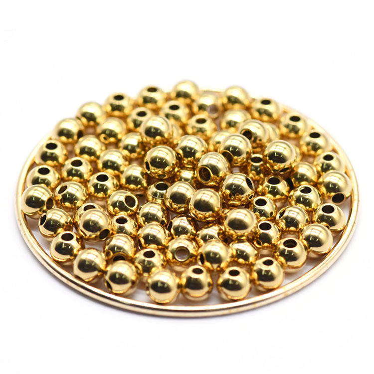 100Pcs Stainless Steel Ball Through Mail Eye Gold Loose Bead Diy Accessories Perforation Drilling Solid Steel Ball 2 3 4 5 6mm