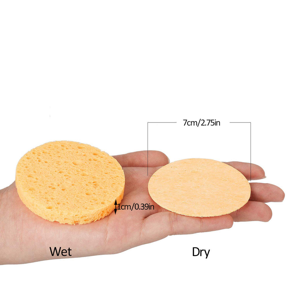 Natural Compressed Facial Sponges for Facial Cleansing and Exfoliation/Facial SPA Sponges for Exfoliating Mask/Makeup Removal