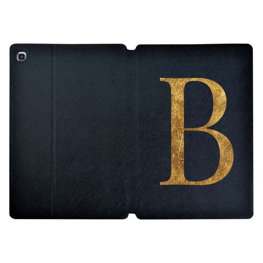 For Samsung Galaxy Tab A 10.1 2019/2016/Tab A 9.7 10.5/Tab E 9.6/Tab S5e 10.5 Initial 26 Letters Leather Stand Tablet Cover Case