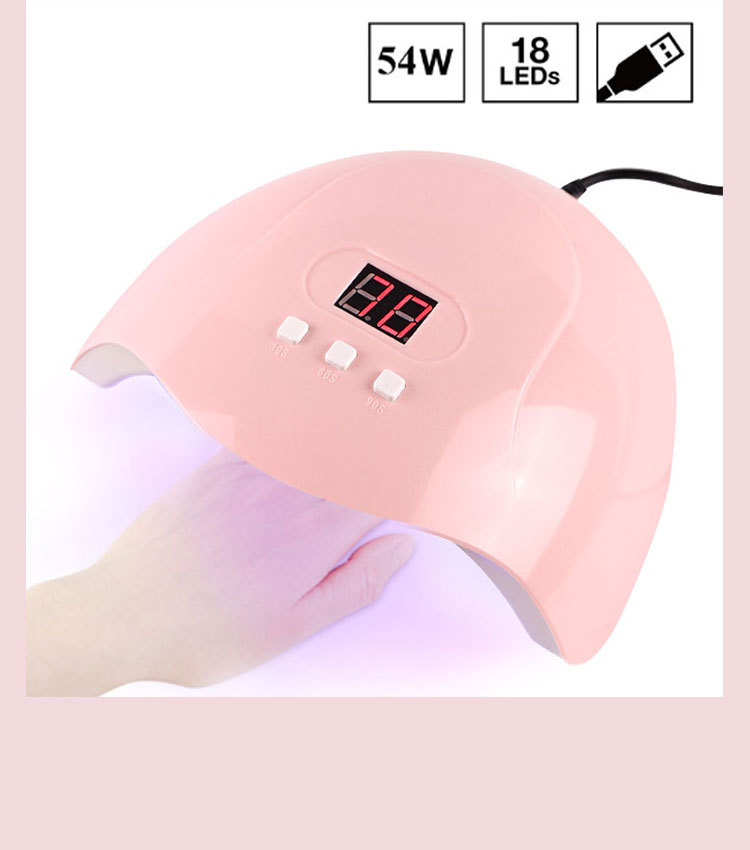 54W UV LED Nail Dryer For Manicure Gel Lamps Set Sun Drying Nails Varnish Polish Hybrid Machine USB Nail Lamp