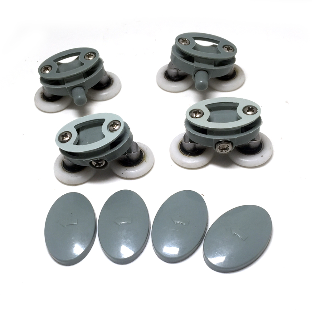 Set of 8 Double Shower Door ROLLERS /Runners /Wheels 25mm in Diameter