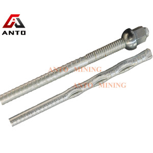 M25 Underground Paddle Bolt Mining Rock Bolt With Shear Pin Nut and Mining Plate