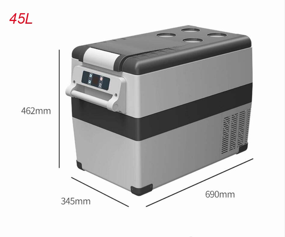 45L New Portable Car Refrigerator Compressor Mini Auto Fridge Truck Home Freezer Travel Dual-core Cooler Box